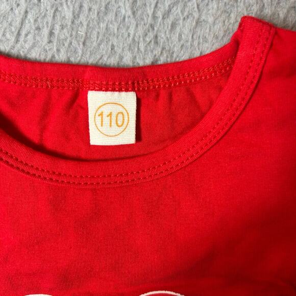 Stars Stripes July 4th Outfit Toddler Girl 110 4-5 yr Red Blue Top Crop Pant NEW - Picture 4 of 14